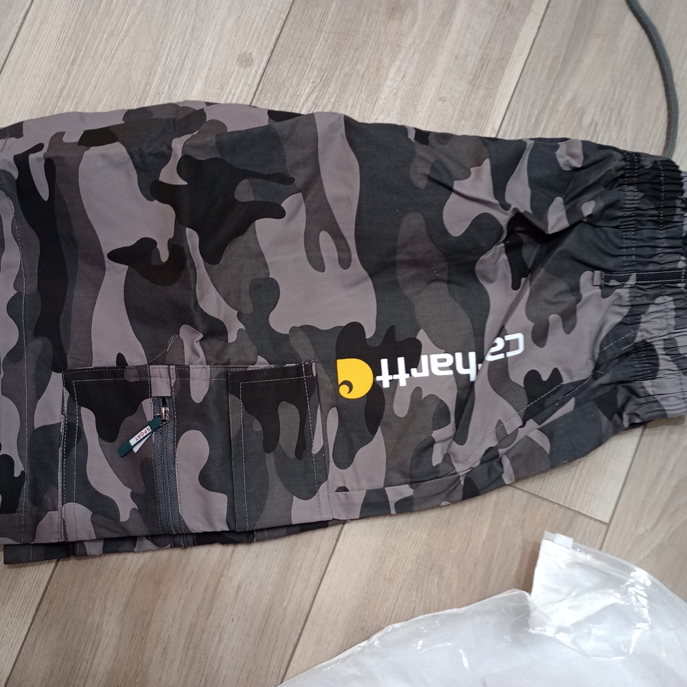 Carhartt Black and Gray Camo Pants